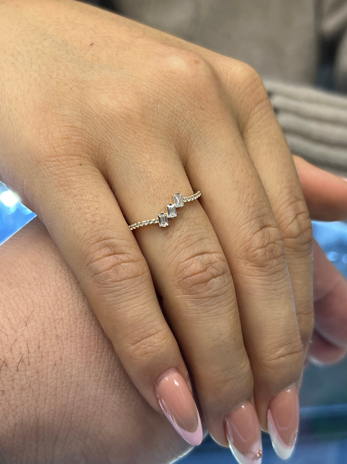 14K Women’s Ring CZ Stones Yellow Gold